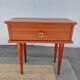 bedside table with spindle legs, vintage 70s