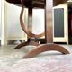 Harvestable winegrower's table in dark wood ⌀ 91 cm