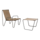 Early 'Bachelor' chair with ottoman by Verner Panton for Fritz Hansen, 1950s