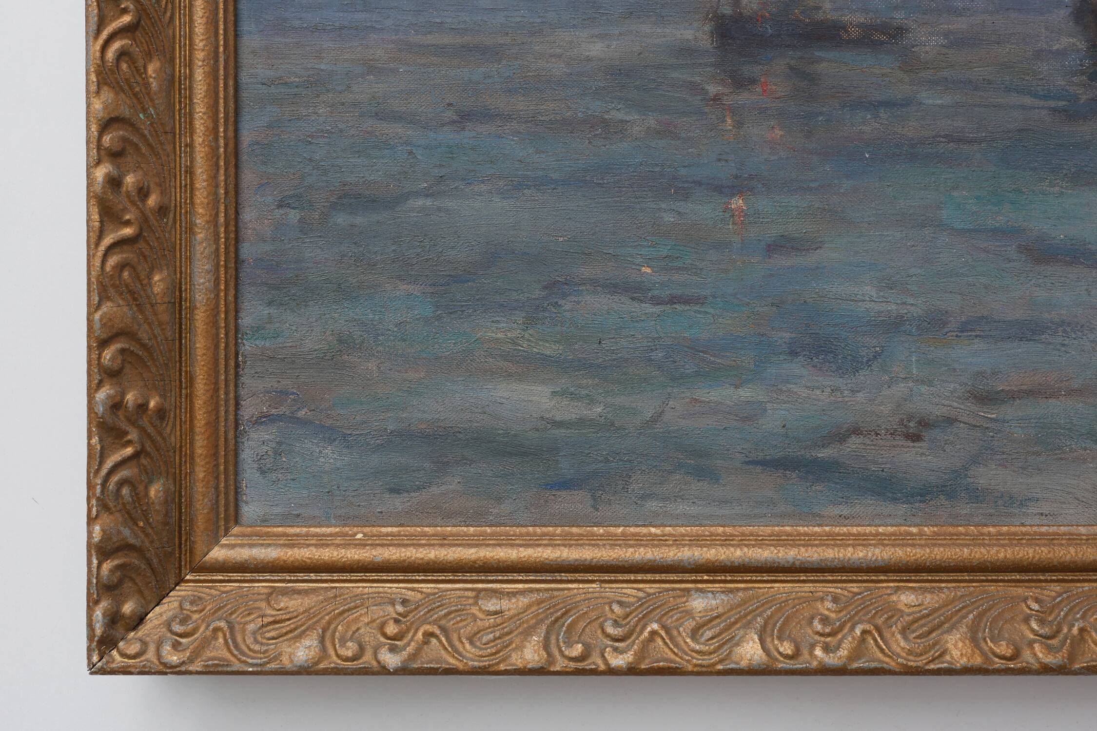 Marine seascape with sailing ships - Herman Van den Berghe, ca. 1900-1920