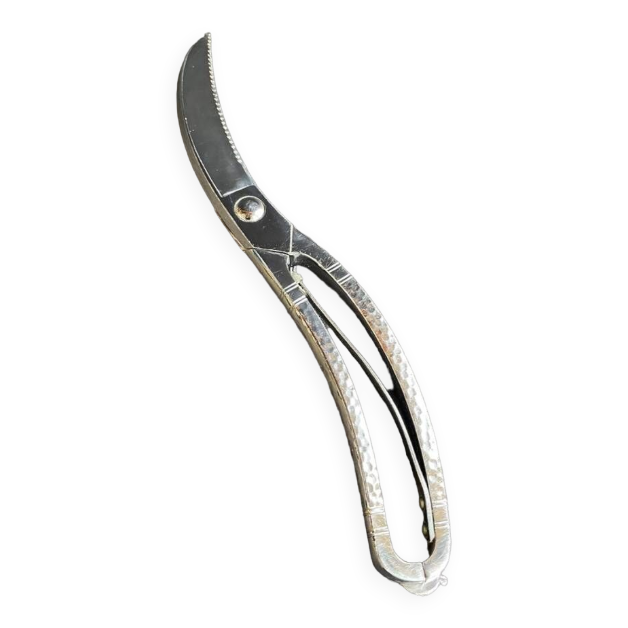 Poultry pruning shears – Hammered stainless steel - Germany