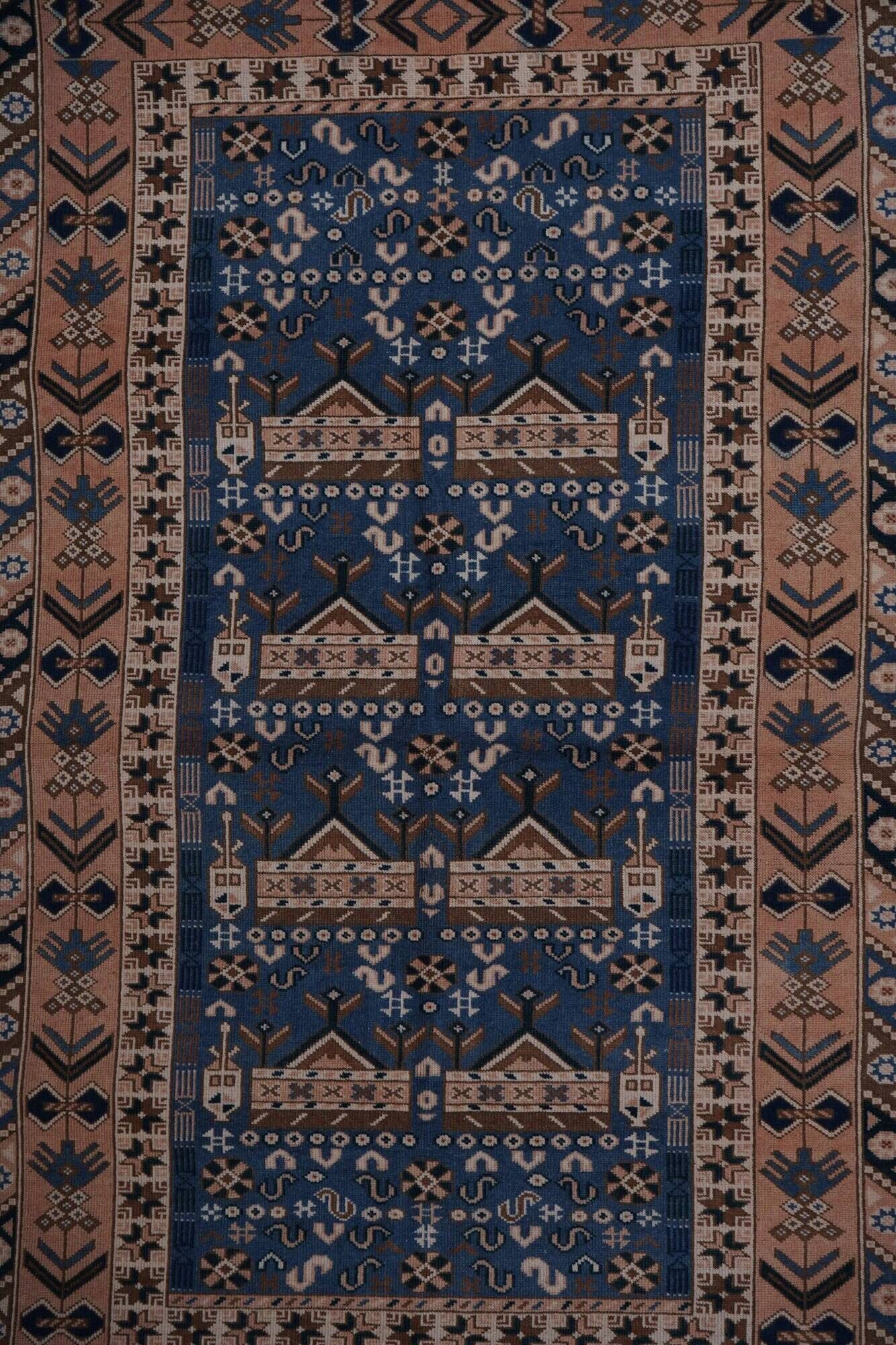 Vintage Turkish Oushak rug 143x247 cm