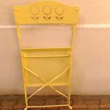 Folding metal garden chairs