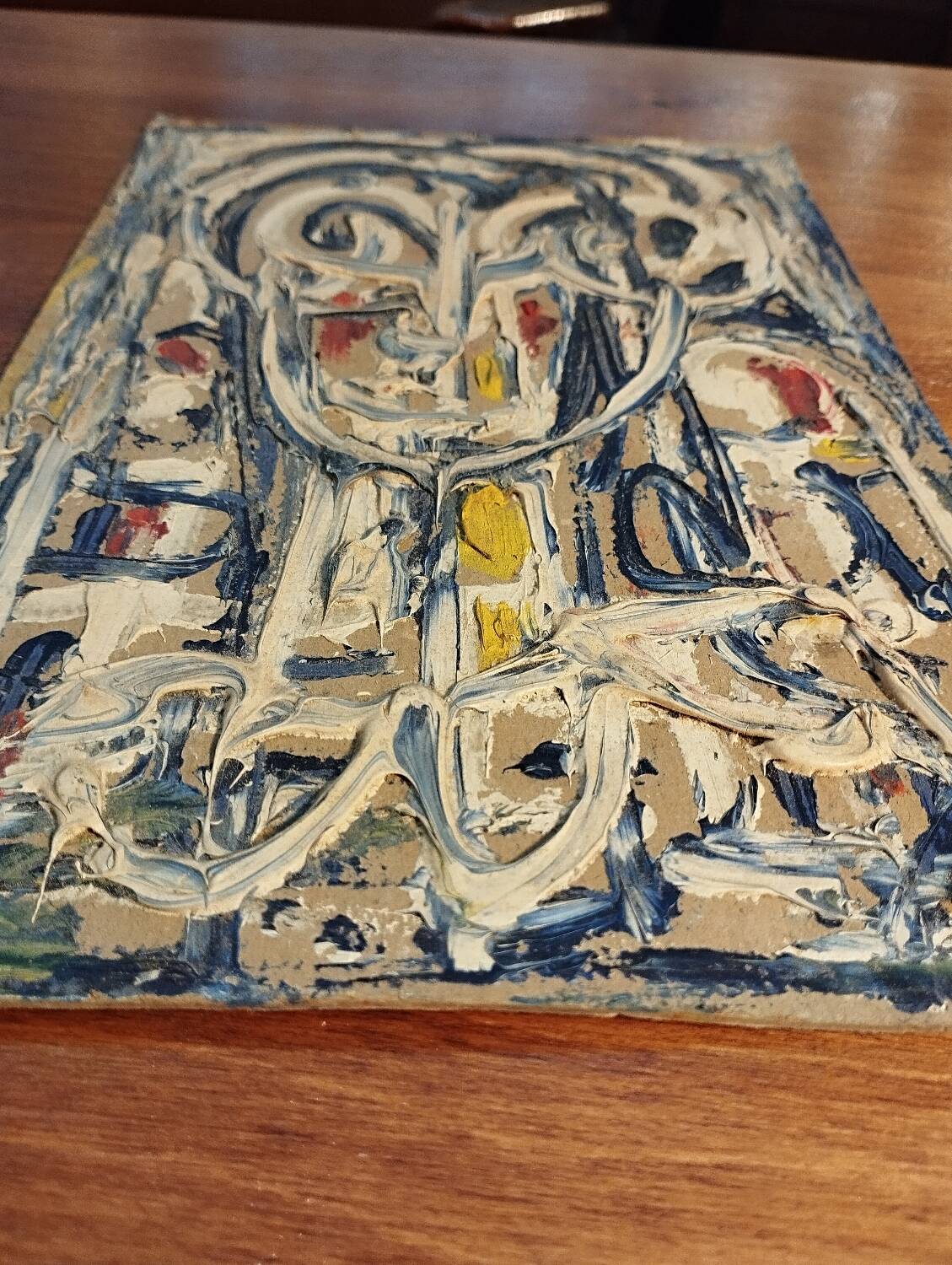 Painting on cardboard