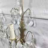 Pair of Wall Lamp Bronze And Crystal 1 Light