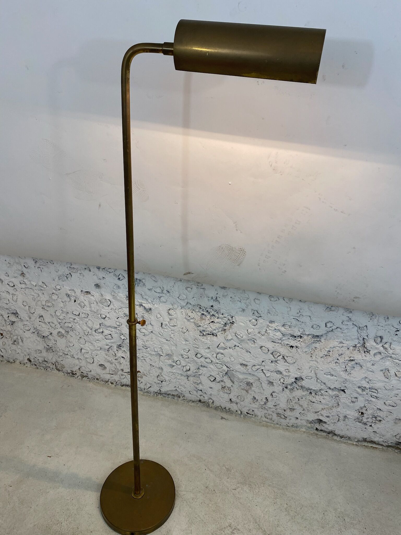 Brass e-reader floor lamp from the 60s