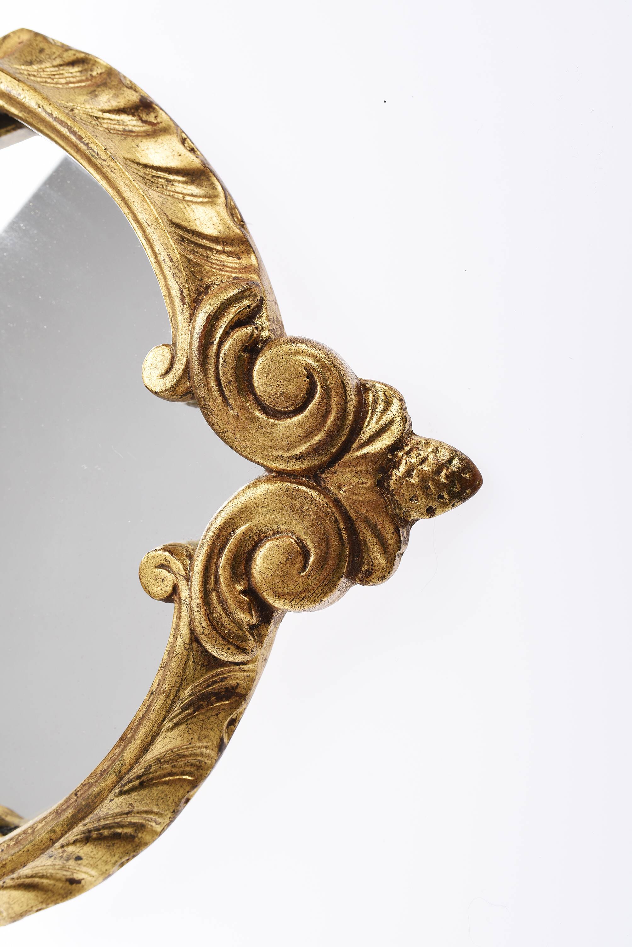 Baroque style gilded wood mirror