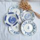Vintage blue soup plates