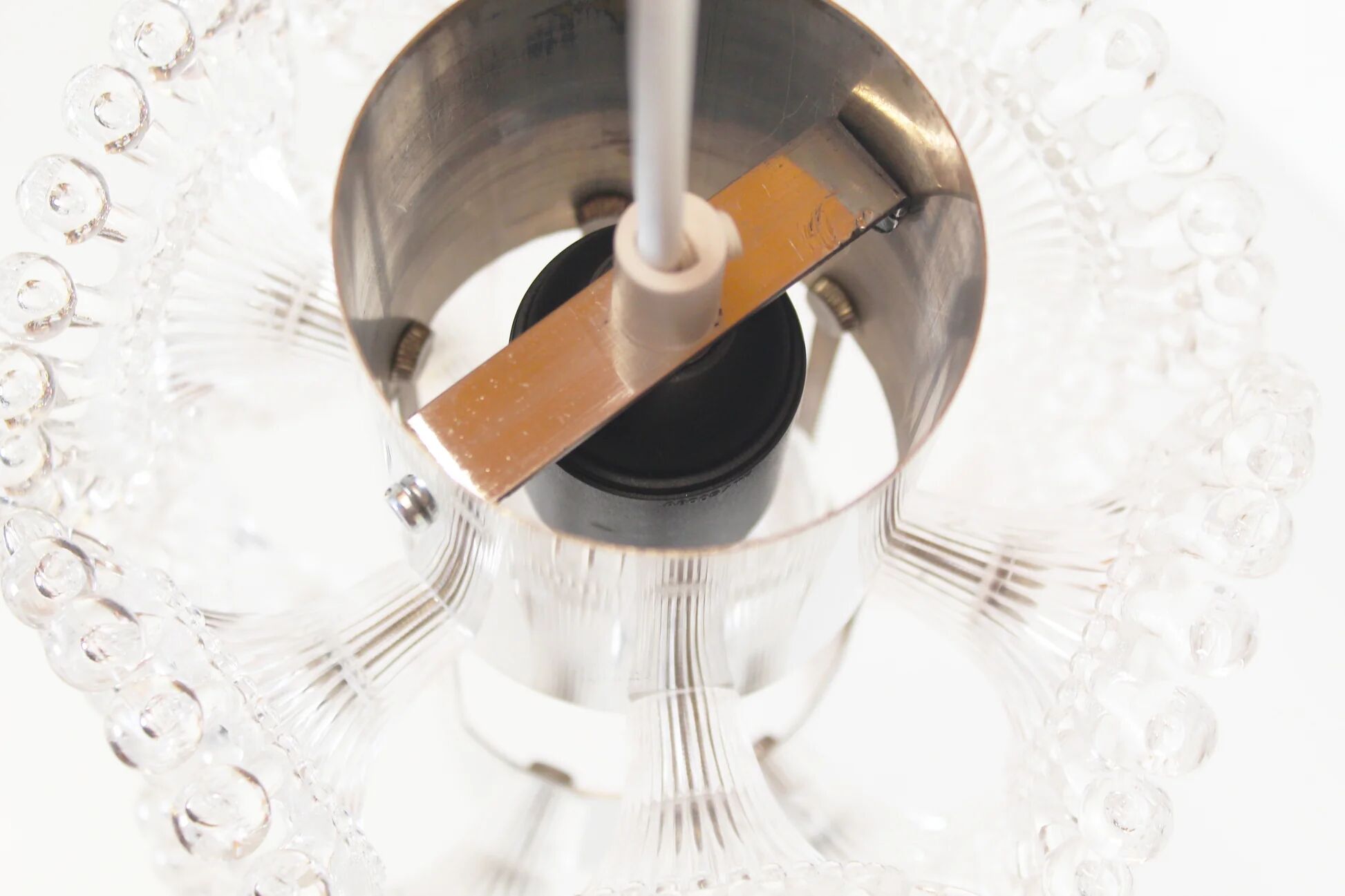 1970s chrome pendant lamp by Solken Leuchten - 3 available