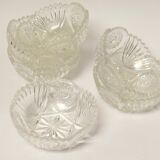 6 cups in chiseled glass