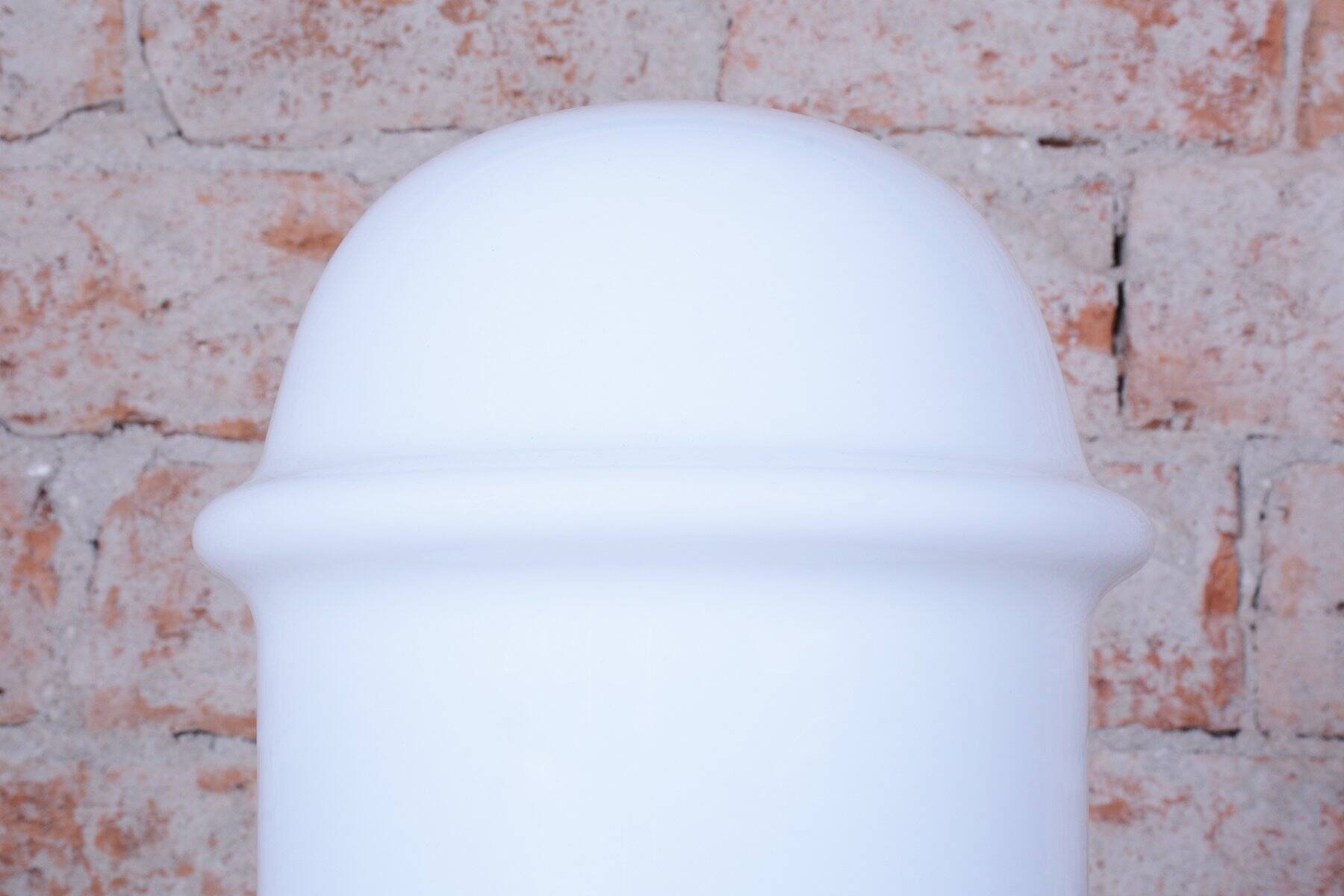 Mid-Century Table Lamp in Lacquered Metal and Opal Glass, Czech, 1960s