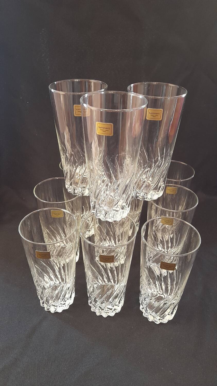 Set of 12 Luminarc Flamenco 33 crystal glasses