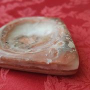 Polished agate soap dish or ashtray