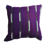 Cushion cover in violet ikat