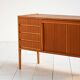 Buffet scandinave en teck avec bureau escamotable, années 1960