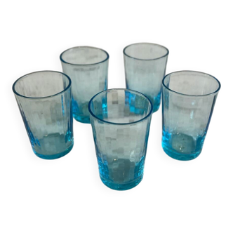 Set of 5 blown glass shot glasses