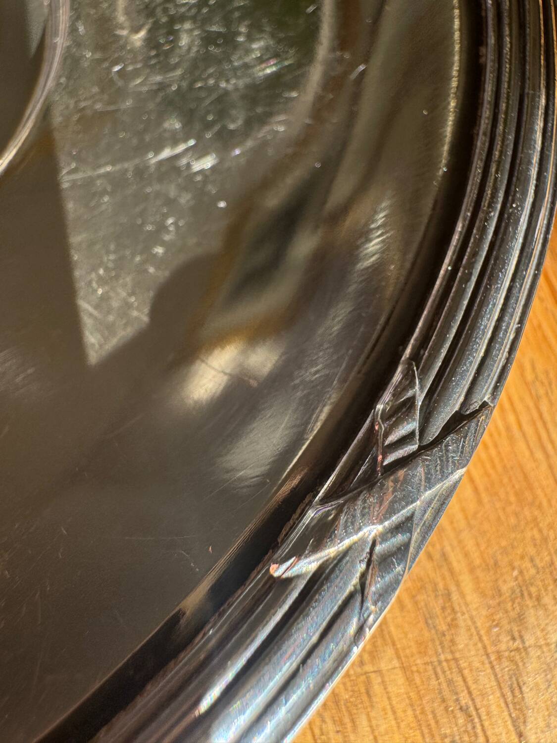 Two small dishes stamped Durousseau (Lyon)