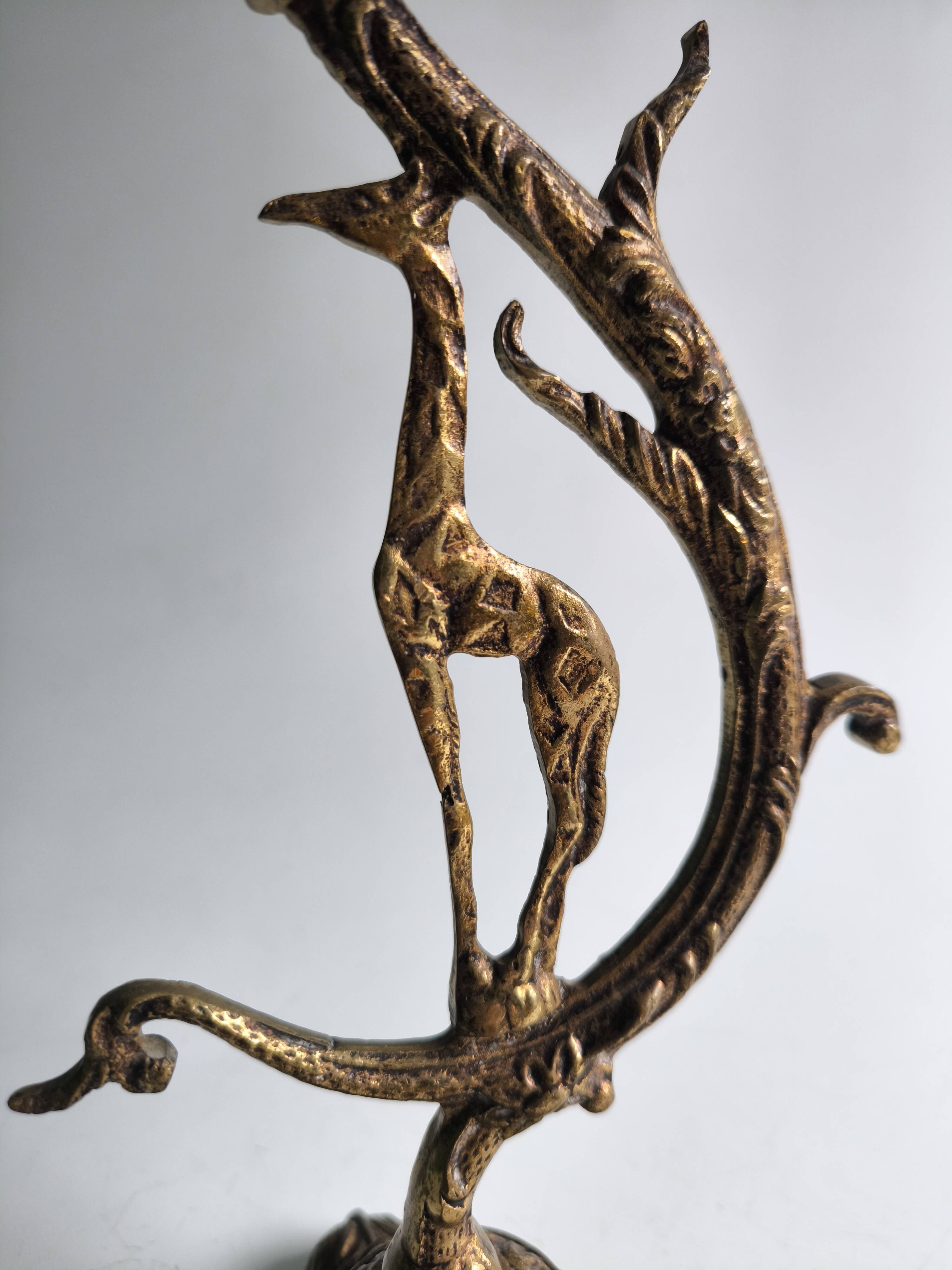 Naturalist Art Nouveau lamp from the early 20th century.