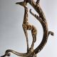Naturalist Art Nouveau lamp from the early 20th century.