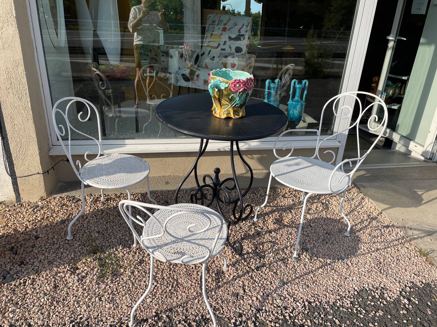 20th Century Wrought Iron Florist Shelf France 1920