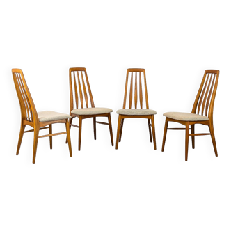 Chaises Eva en Teck par Niels Koefoed pour Hornslet Møbelfabrik, 1960s, Set de 4