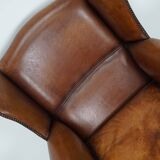 Vintage Dutch Cognac Colored Leather Club Chair