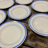 Lot 7 plates Mill of Wolves - Blue Edising Hamage