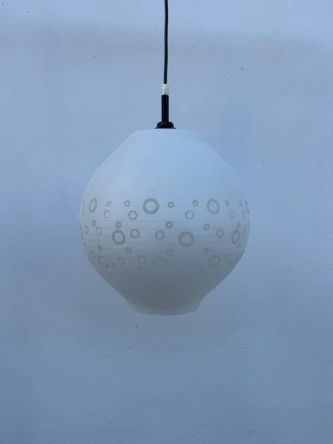 70s bubble glass pendant light