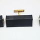 Six Italian wall sconces in brass and metal from the mid-20th century.