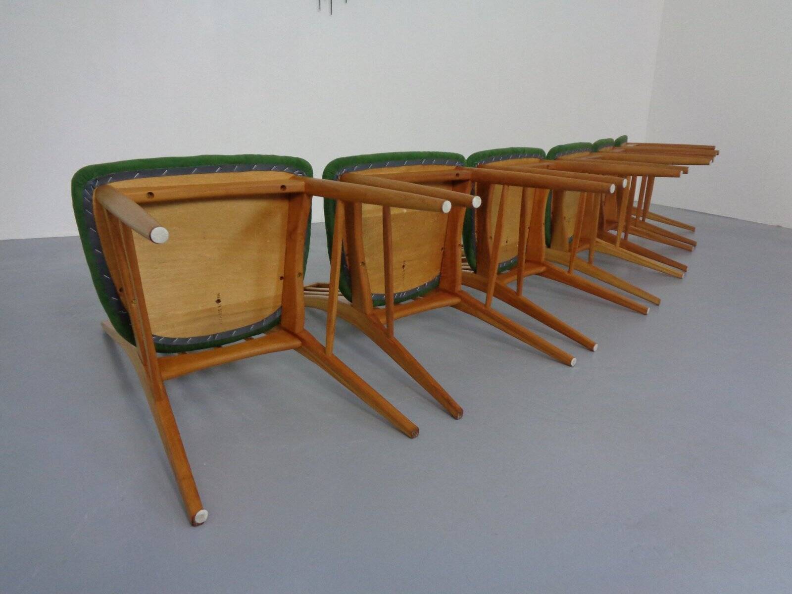 Eva dining chairs in teak by Niels Koeefoed for Hornslet Møbelfabrik, Denmark, 1960s, set of 6.