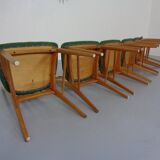 Eva dining chairs in teak by Niels Koeefoed for Hornslet Møbelfabrik, Denmark, 1960s, set of 6.