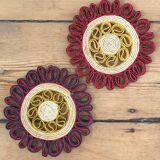 Set of 2 natural braided round underbody year 70