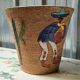 Glazed ceramic cache-pot with Mexican decoration – Art Deco – 20th century