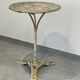 pedestal table, iron, cast iron and zinc guinguette table