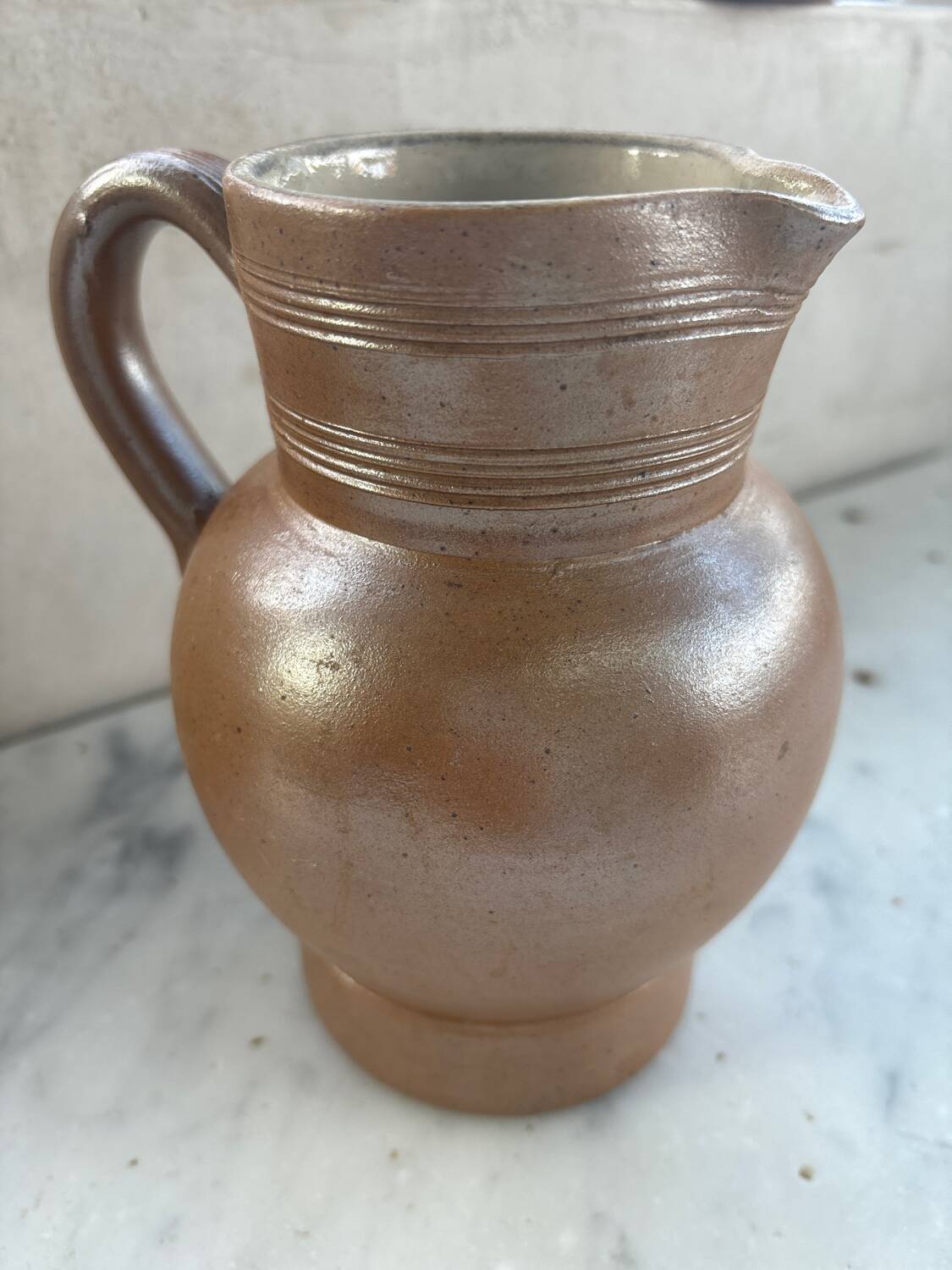 Vintage stoneware pitcher
