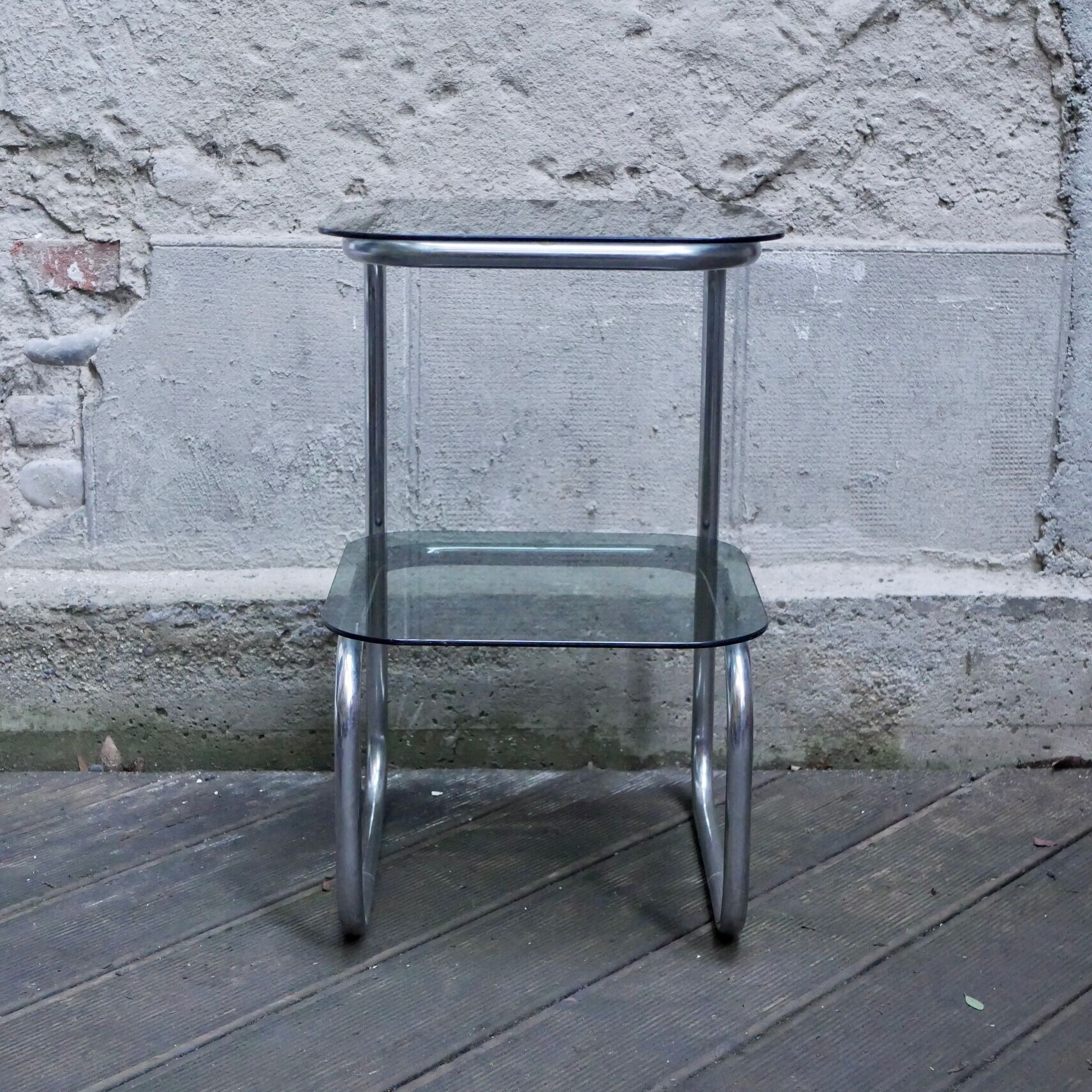 Smoked glass side table
