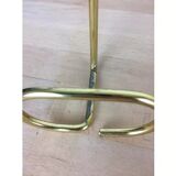 Wall-mounted gilded metal coat rack 4 hooks