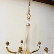 Lustre Art déco attribué à Jacques Adnet , années 50-60