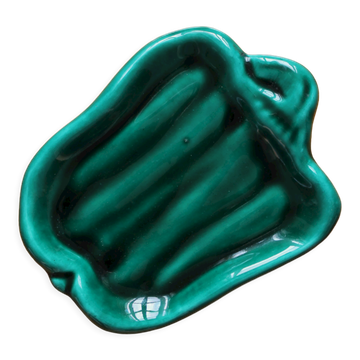 Vintage Vallauris bell pepper-shaped earthenware dish