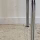 Table basse annees 70 verre et acier chromé