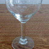 Glasses tasting digestive liqueur engraved