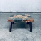 Brutalist Style Coffee Table in Slate Stone, 1970s