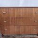 Commode pieds compas en teck plateau formica