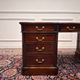 Classic English partner desk green leather