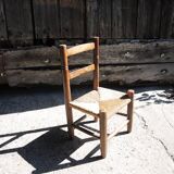 Old children's straw chair