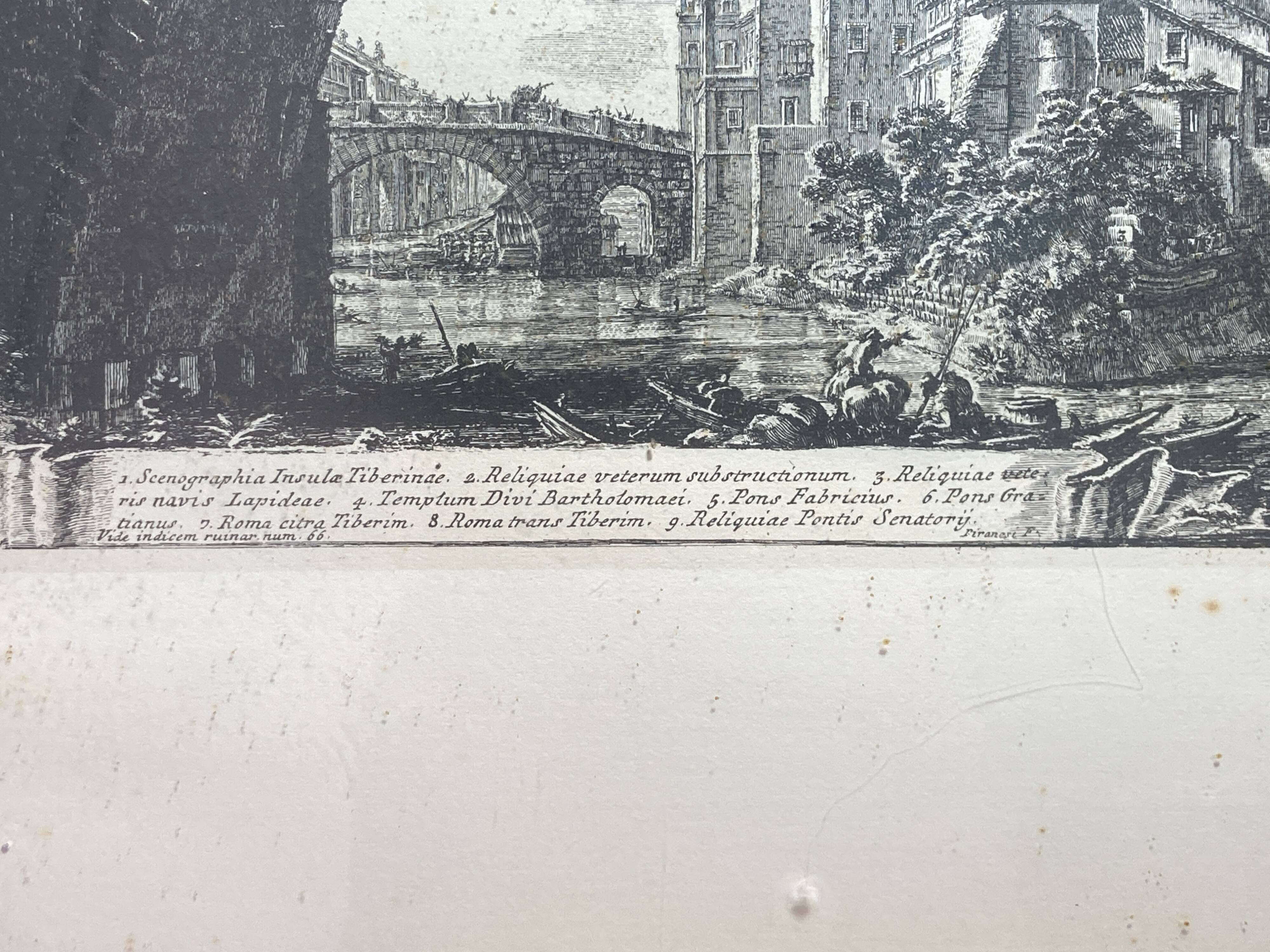 Engraving signed Piranesi F. State