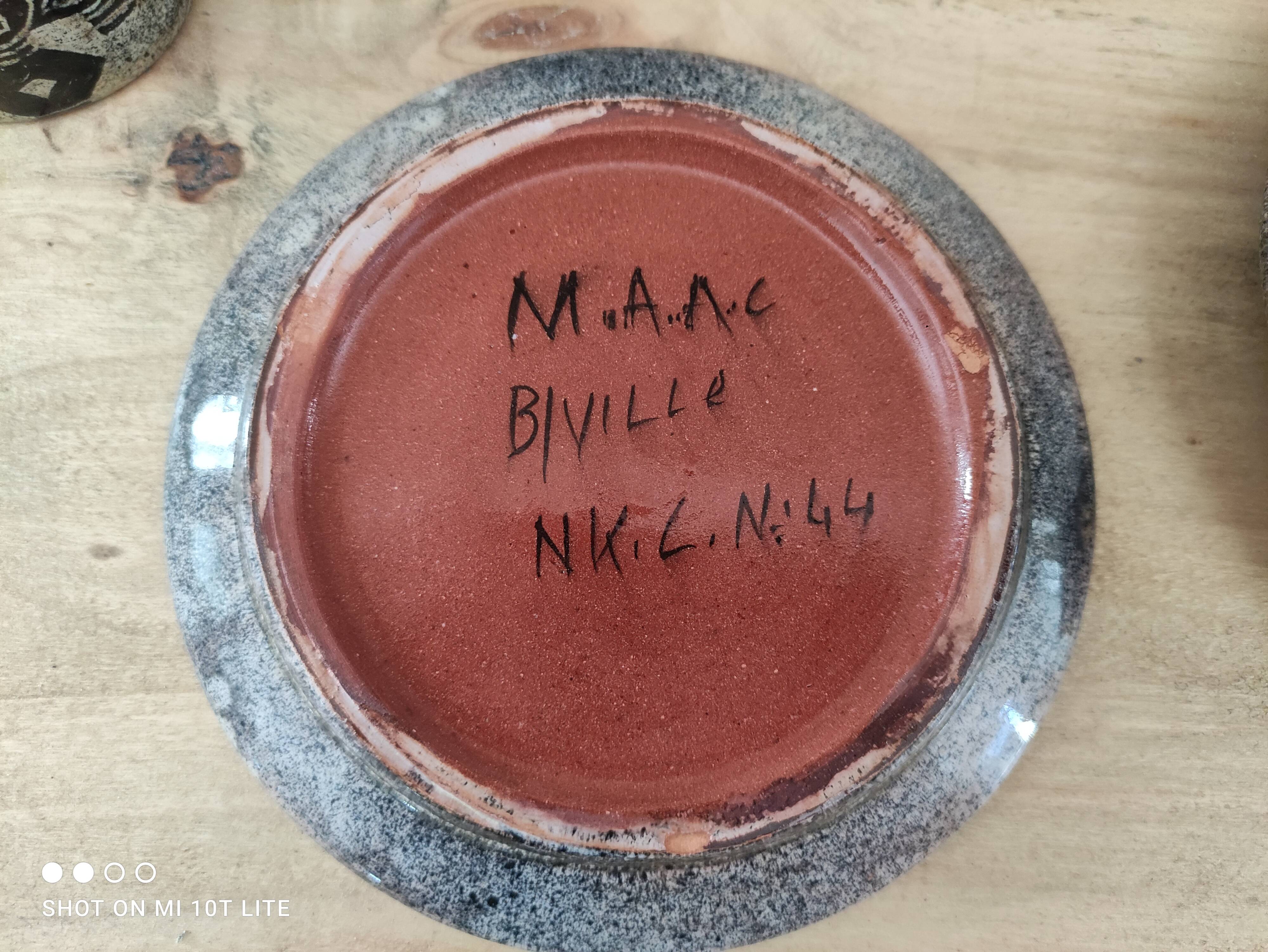 Set of 4 vintage 70s stoneware espresso cups