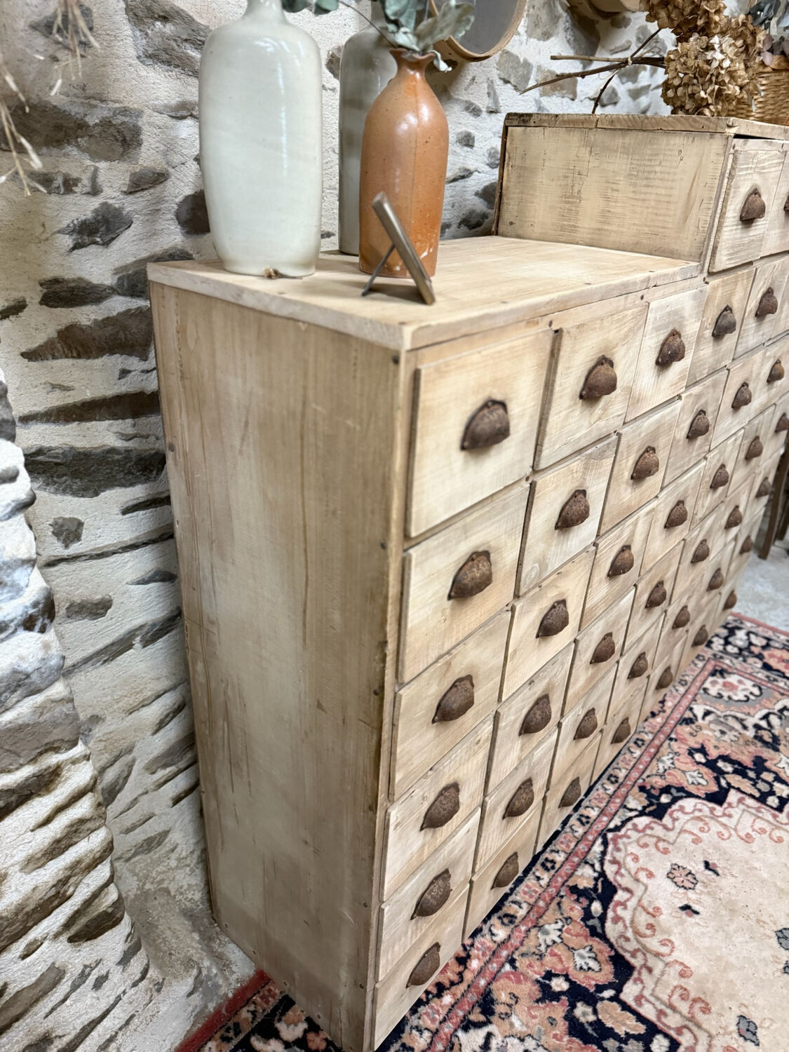 Magnificent wooden workshop cabinet.