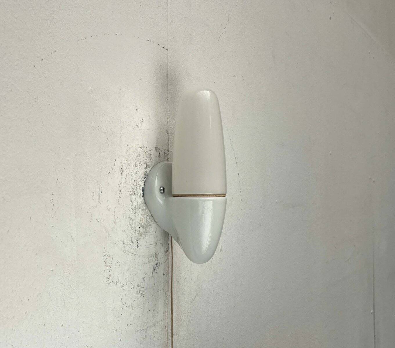 Mid-Century Modern German Ceramic 6065 Sconce by Wilhelm Wagenfeld for Lindner, 1950s, Set of 2