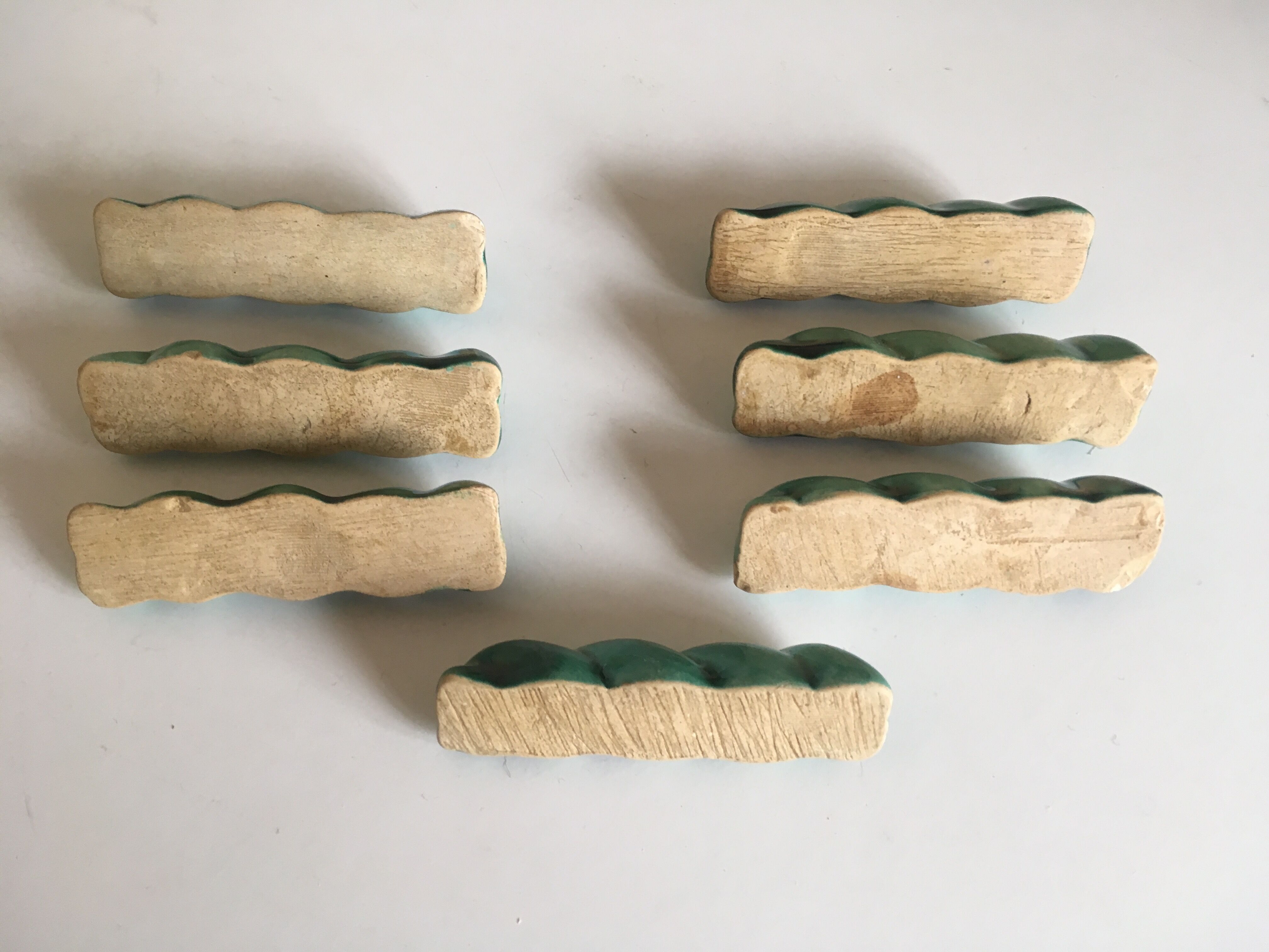 1950 ceramic ceramic knife holder of Vallauris turquoise green